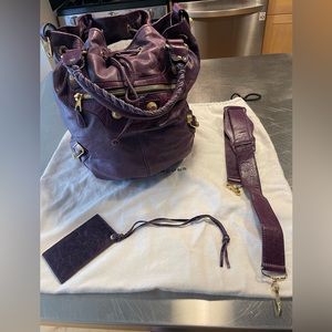Balenciaga Agneau Giant 21 Gold Pompon - Raisin/Violet